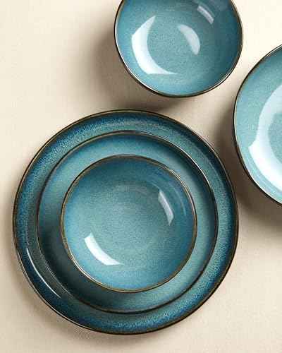 24 Pieces Dinnerware Set for 6 with Pasta Bowls