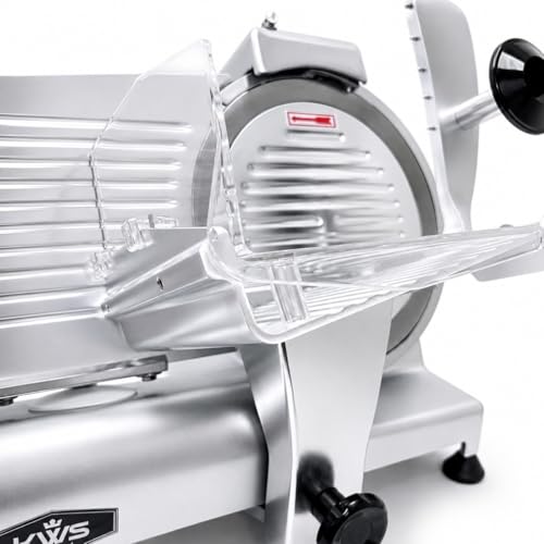 10" Electric Meat Slicer with Bread Slicing Attachment (Stainless Steel)