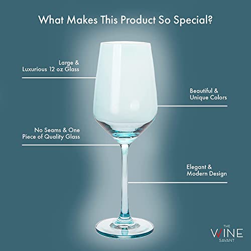 Purple Colored Wine Glass Set (6 Count)