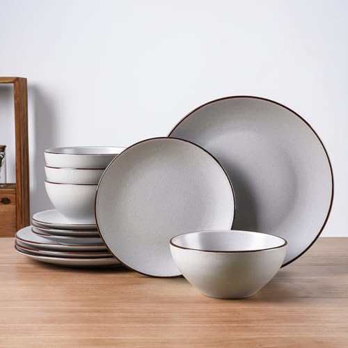 Venus Plates and Bowls Sets (Light Gray / Serves 4 (12pc))