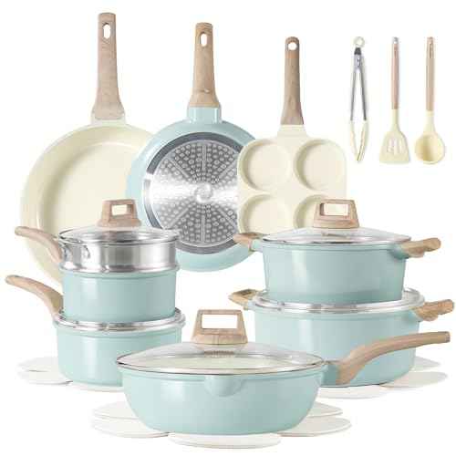 21pcs Ceramic Cookware Sets
