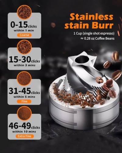 Manual Coffee Grinder (Silver)