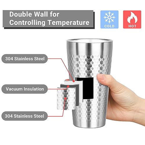 Metal Cup 19 oz Insulated Tumbler (diamond-patterned / 19oz,4pcs)