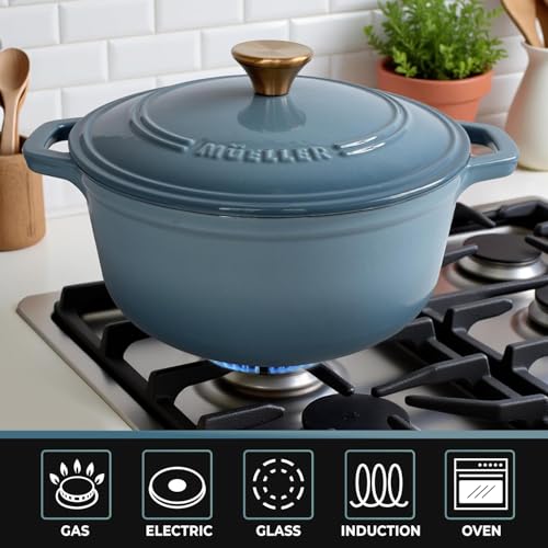 7.5 Quart Enameled Cast Iron Pot Dutch Oven