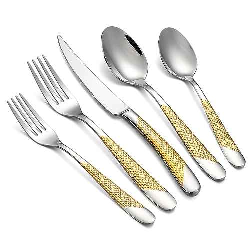 Silverware Set of 30 Stainless Steel Flatware Set Service for 6 (40 Count)