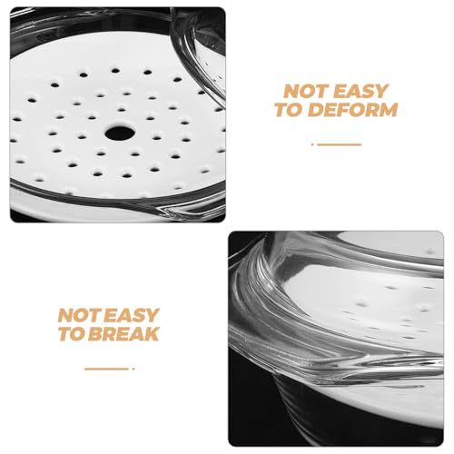 Microwave Steamer with Lid And Ceramic Steaming Tray