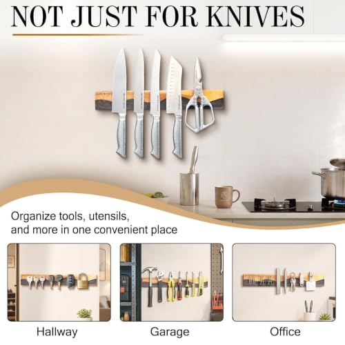16" Magnetic Knife Holder for Wall (Black)