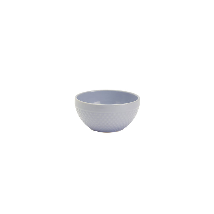 Tabletops Gallery Hobnail Style 4 Piece Blue Storm Stoneware Nesting Mixing Bowl Set for Baking and Cooking