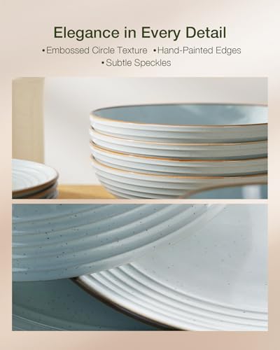 Jupiter Plates and Bowls Sets with Rim (12 Count)