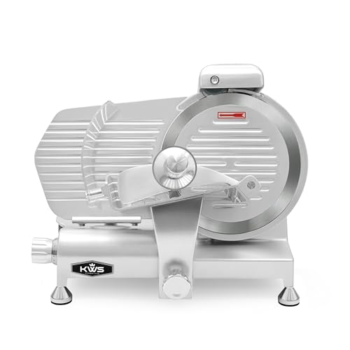 MS 10ES All Metal 320W Electric Meat Slicer 10 (Matte Silver)