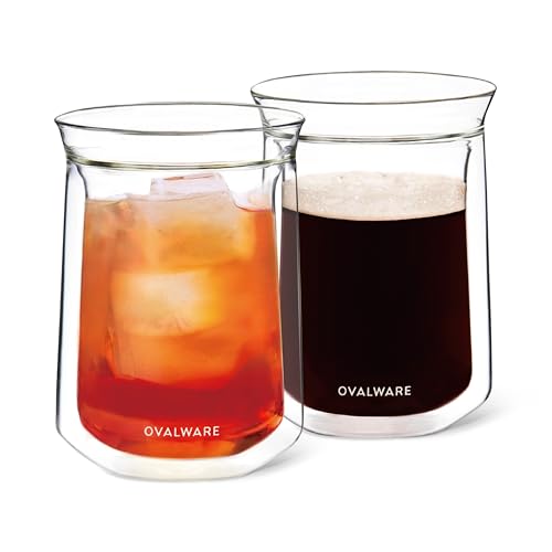 Double Wall Single Lip Insulated Glass Cup (11.8 Ounces)