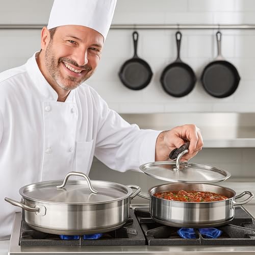 Stainless Steel Pots And Pans Set (10 Count)