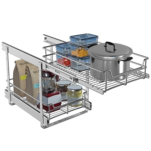 2 Tier Cabinet Pull Out Shelves (11 x 22 Inch)