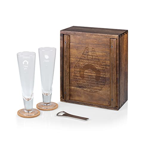 Star Wars Han Solo and Leia Organa Drinking Glasses Gift Set