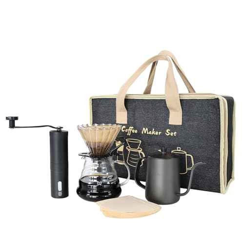 Coffee Set Coffee Dripper Server Glass Sharing Pot Pour Over Coffee Kettle Coffee Grinder Coffee Maker Set for Home Outdoor