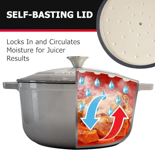 7.5 QT Enameled Cast Iron Dutch Oven