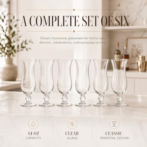 6 Pack Hurricane Glass (6 Count)