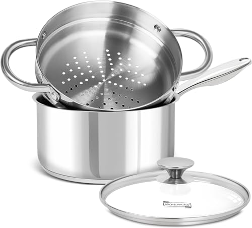 3 Quart Saucepan with Lid & Steamer