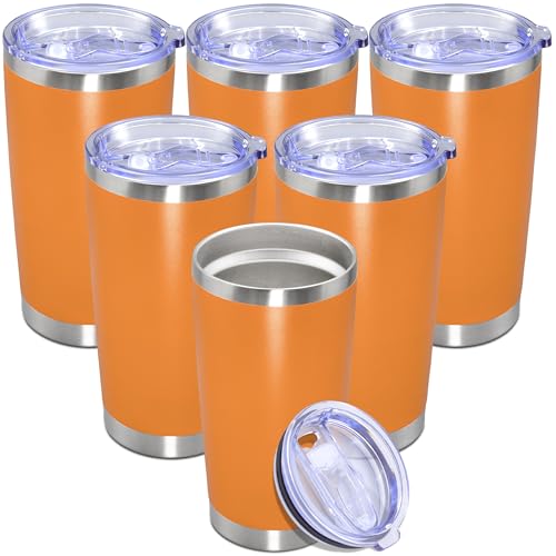 20 oz Tumbler Insulated Tumblers Stainless Steel Coffee Mug (Orange)