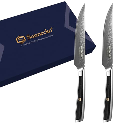 Damascus Steak Knife Set of 2 (2 Count)