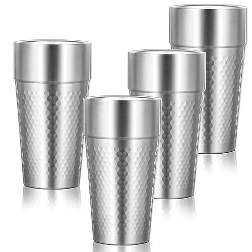 Stainless Cups (stepped diamond-patterned / 19oz,4pcs)