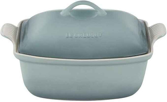 Le Creuset Heritage Stoneware Deep Baker with Lid, 4.5qt., Sea Salt