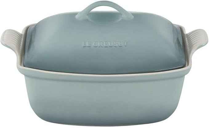 Le Creuset Heritage Stoneware Deep Baker with Lid, 4.5qt., Sea Salt