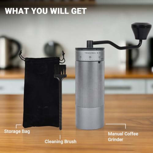 Mini Manual Coffee Grinder With 40 Adjustable Settings (M06 PRO / Steel Burr)