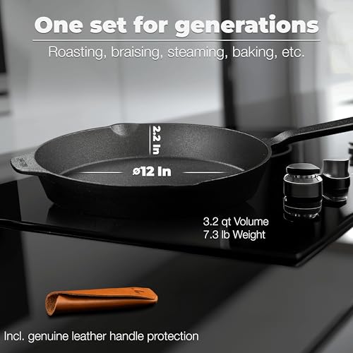 Classic Cast Iron Skillet 12 Inch (BLACK - Classic / 12 Inch / 30,5 cm)