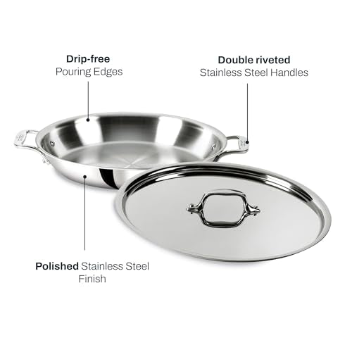 D3 Stainless Steel 3Qt Braiser Pan with Lid