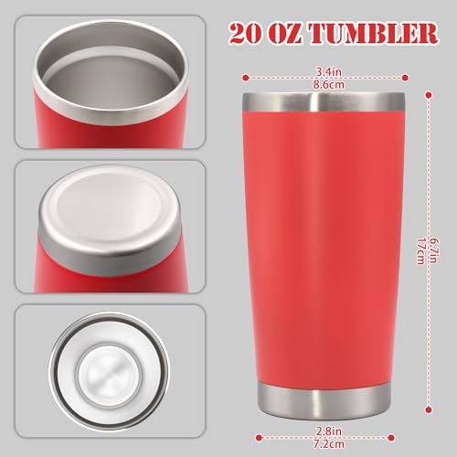 20 oz Tumbler Insulated Tumblers Stainless Steel Coffee Mug (Red)
