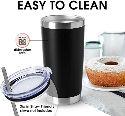 20oz Tumblers Stainless Steel Mugs with Lid Double Wall Vacuum Insulated Coffee Cups for Cold & Hot Drinks (Mix-A / 12 Count (Pack of 1))