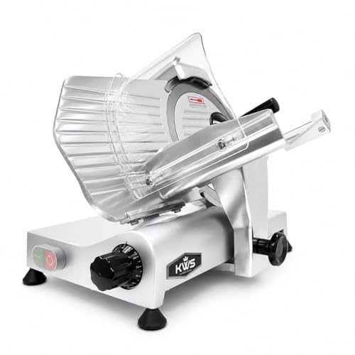 10" Electric Meat Slicer with Bread Slicing Attachment (Stainless Steel)