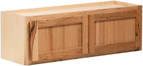 Quicklock RTA (Ready-to-Assemble) 42" Tall Wall Kitchen Cabinets - Shaker Style | 100% Hardwood | Made in America | Soft Close Hardware (Rustic Hickory, 12" D x 30" W x 24" H)