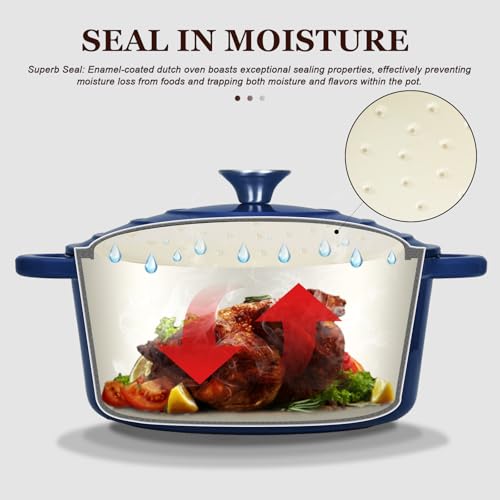 Enameled Cast Iron Dutch Oven (7 Quart / Indigo Blue)