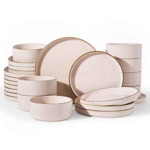 Stoneware Dinnerware Sets for 8 (24 Count)