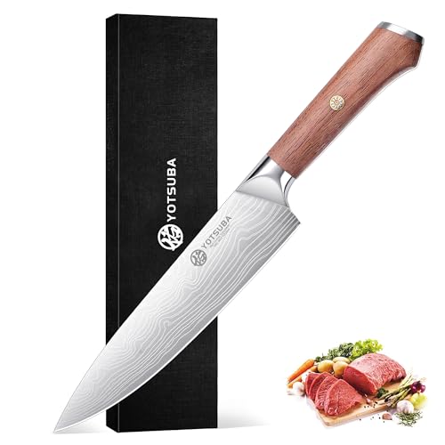 8 Inch Japanese Chef Knife with Full Tang Rosewood Handle