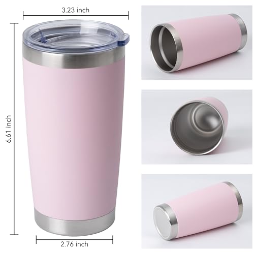 20oz Stainless Steel Tumblers Bulk (Light Pink-A / 12 Count (Pack of 1))