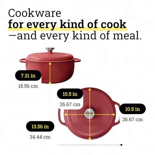 Essential Enamel Cast Iron Dutch Oven (Cranberry)