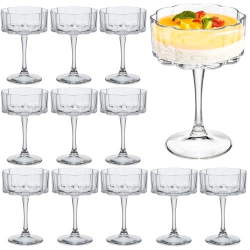Vintage Champagne Coupes Glass Cute Martini Cocktail Glasses (12 Count)