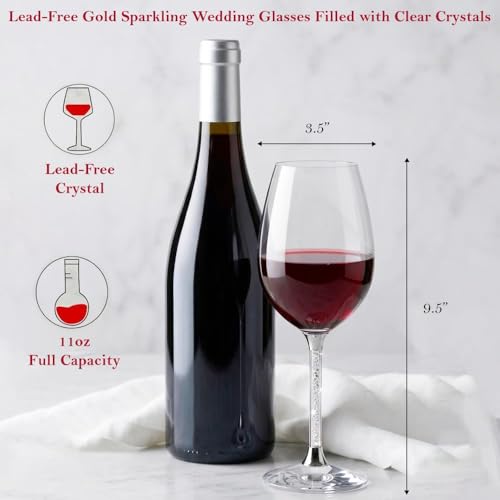 Crystal Wine Glasses Set of 2 (2 Count)