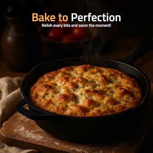 Cast Iron Skillet 12 Inch Pre (Black / 12 Inch (Pack of 1))