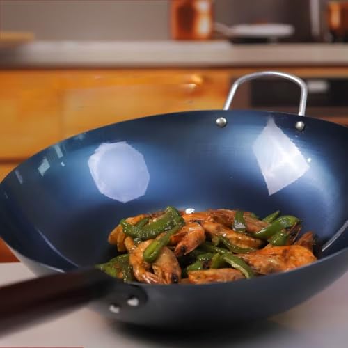 14 Inch Blue Carbon Steel Wok