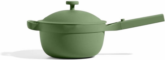 Our Place Perfect Pot - Mini 2.5 Qt Nonstick Ceramic Sauce Pan with Lid | Versatile Cookware for Stovetop and Oven | Steam, Bake, Braise, Roast | PTFE and PFOA-Free | Toxin-Free, Easy to Clean | Sage - Nestoria
