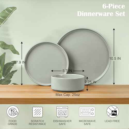 6 Piece Stoneware Dinnerware Sets (6 Count)
