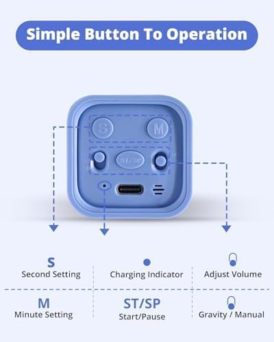 Productivity Timer Flip Gravity Sensor Cube Timer Countdown & Countup