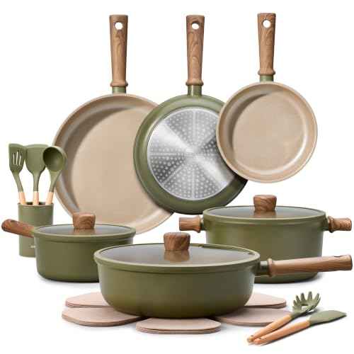 21pcs Ceramic Cookware Set