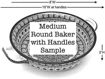 Polish Pottery Baker - Round with Handles - 8" - Autumn
