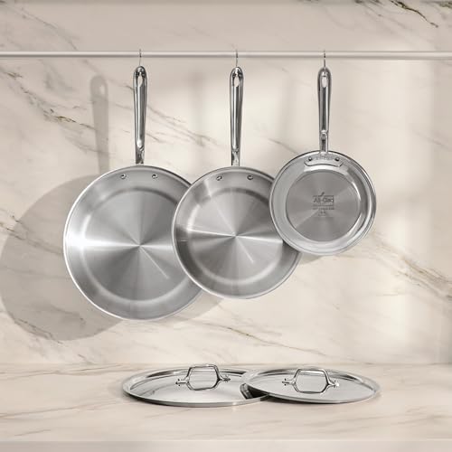 D3® Stainless Steel 5 Piece Frypan Set