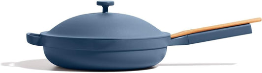 Our Place Large Always Pan 2.0-12.5” (4 Qt) Nonstick, Toxin-Free Ceramic Cookware | Patented 10-in-1 Aluminum Frying & Sauté Pan | Safe for Oven, Induction & All Cooktops up to 450°F | Blue Salt - Nestoria